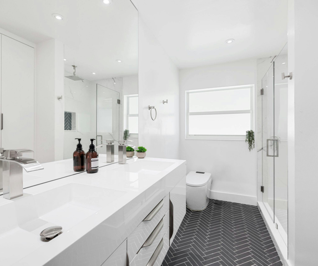 Builder completing a bathroom renovation in Shepparton home